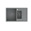 QUADRON MORGAN 156 GraniteQ zlew 1,5 komory silver stone/elementy stalowe 780x500x220 HB8224U5BSP2O